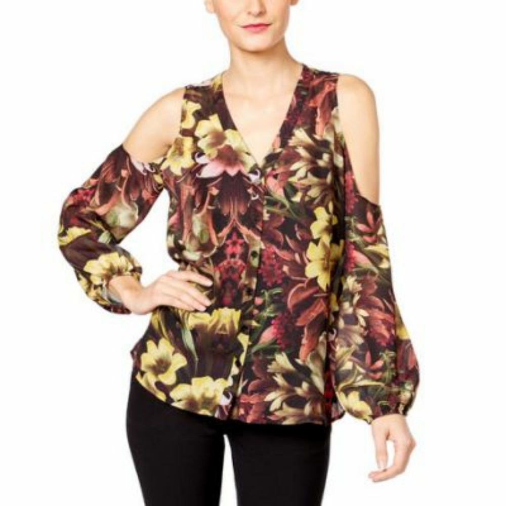 Catherine Malandrino Freida Cold Shoulder Blouse (flaws)